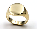 Kaedesigns Full Solid Heavy New 9ct 9k Yellow, Rose or White Gold Oval Signet Ring Size H