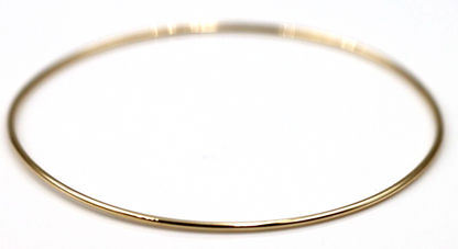 Genuine 9ct 9kt FULL SOLID Yellow, Rose or White gold 1.5mm GOLF bangle 65mm inside diameter