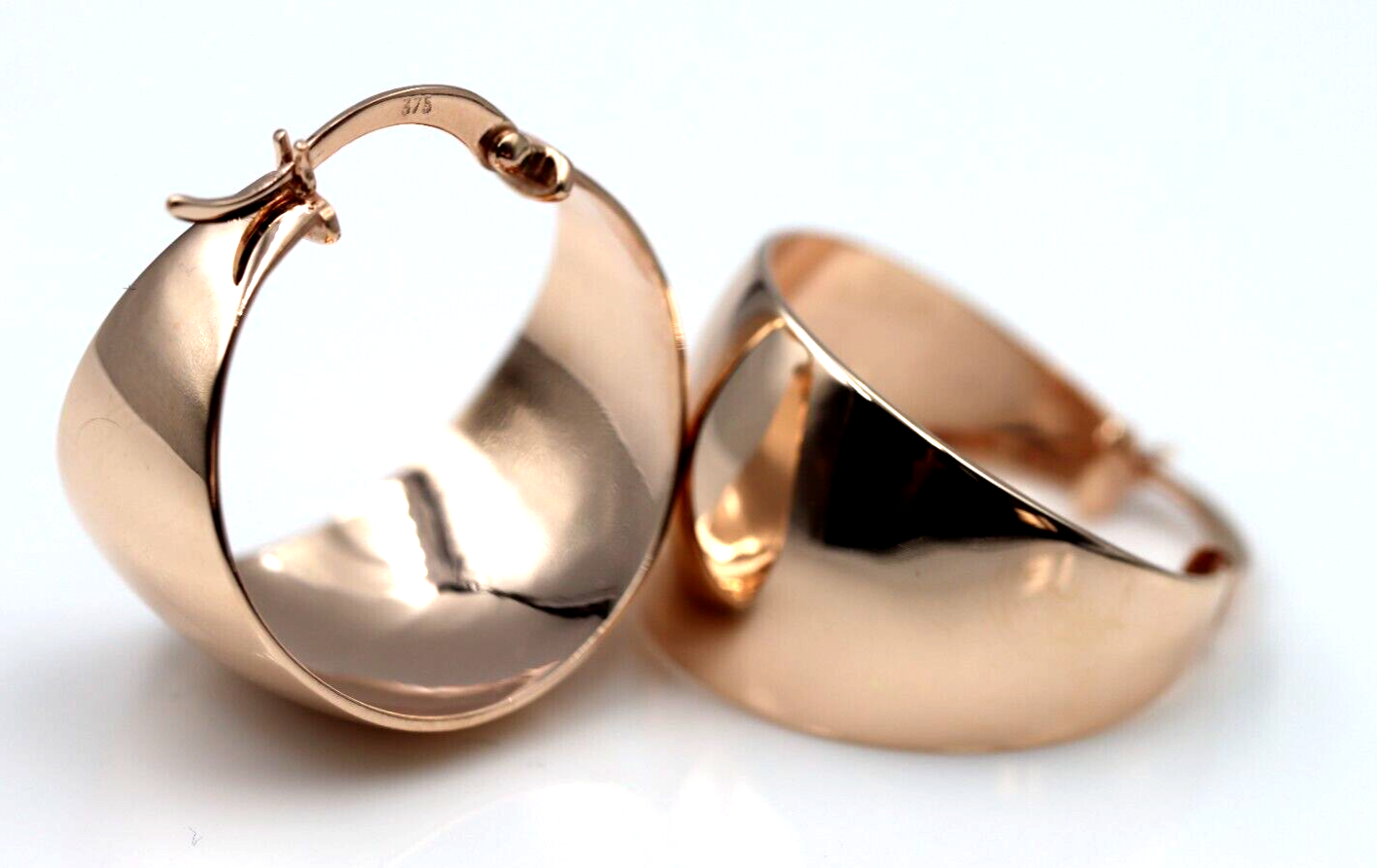 9ct rose gold deals hoops