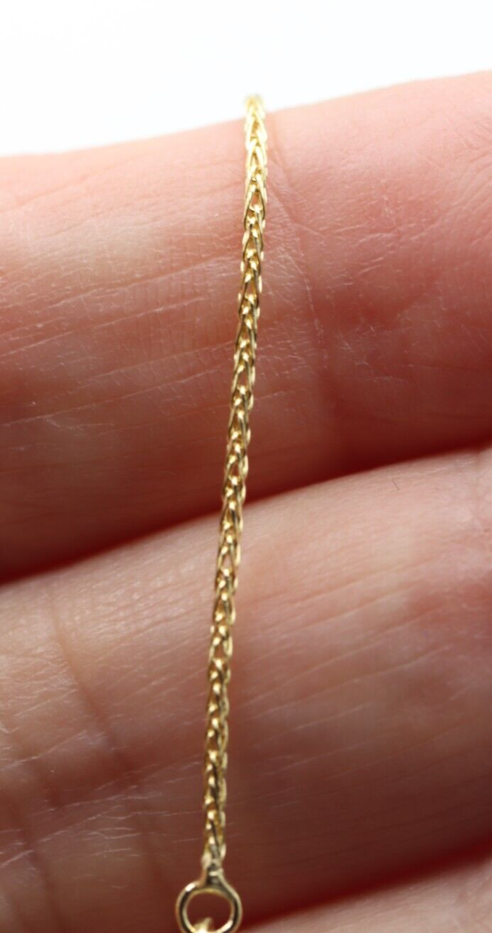 Genuine Solid 9ct 9k Yellow Gold Fine Spiga Ladies Necklace 55cm -Free post