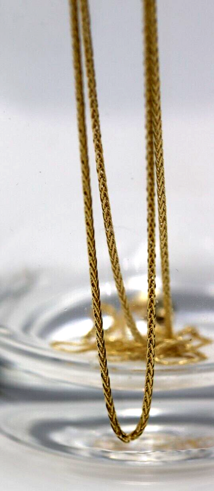 Genuine Solid 9ct 9k Yellow Gold Fine Spiga Ladies Necklace 55cm -Free post