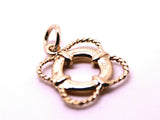 Genuine 9ct Yellow or Rose or White Gold Life Ring Nautical Pendant