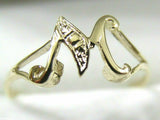 Genuine Delicate 9ct 375 Yellow, Rose or White Gold Initial Ring M
