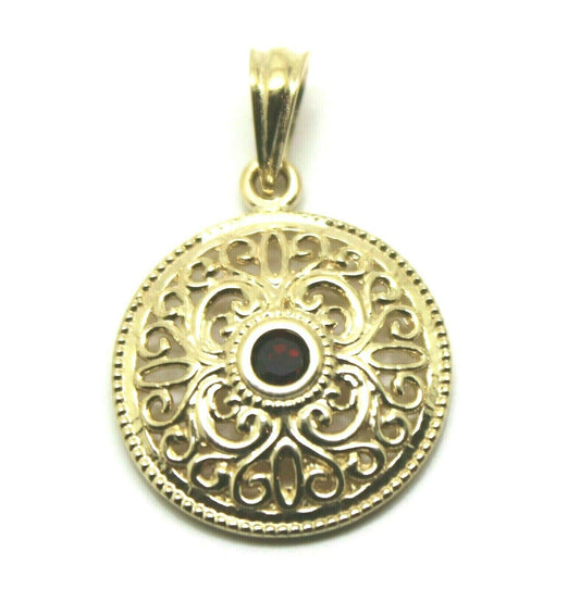 Kaedesigns New Genuine New 9ct 9k Yellow, Rose or White Gold Filigree Ruby Pendant