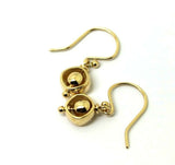 Genuine 9k 9ct Yellow, Rose or White Gold Spinning Belcher Ball Earrings