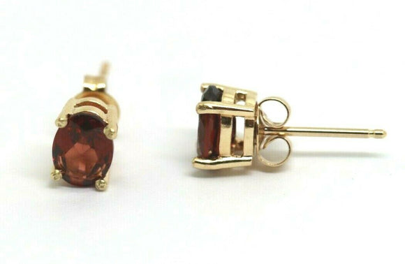 9ct 9k Yellow or White Gold Genuine Natural Oval Garnet Stud Earrings*Free Express Post