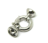 Sterling Silver Bolt Ring Clasp 20mm x 4mm Oval Caps Necklace Catch