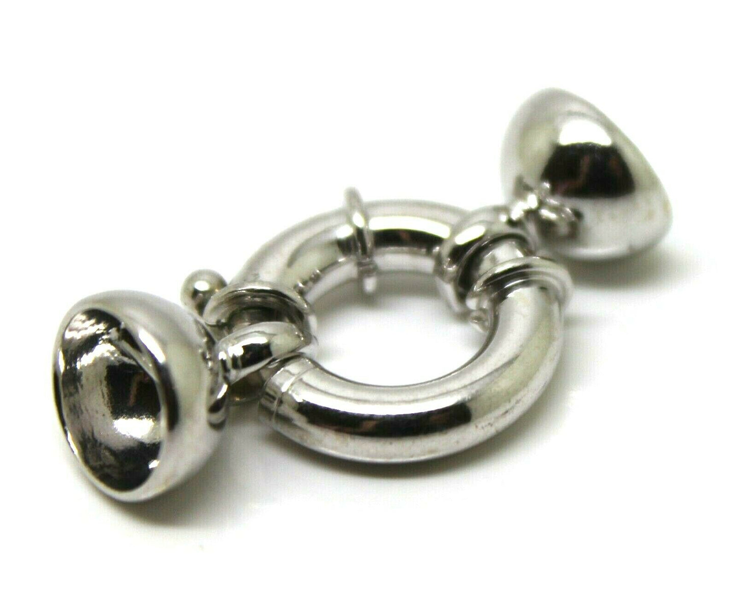 Sterling Silver Bolt Ring Clasp 20mm x 4mm Oval Caps Necklace Catch