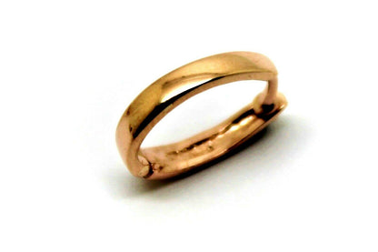 Sterling Silver 925 (rose gold plated) Plain Enhancer Bail Clasp size 13mmx9mm