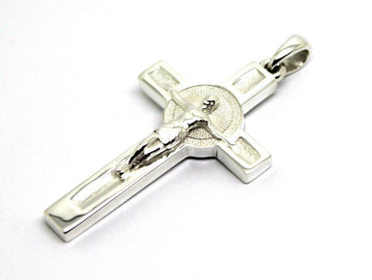 Solid New Genuine Sterling Silver 925 Crucifix Cross Pendant