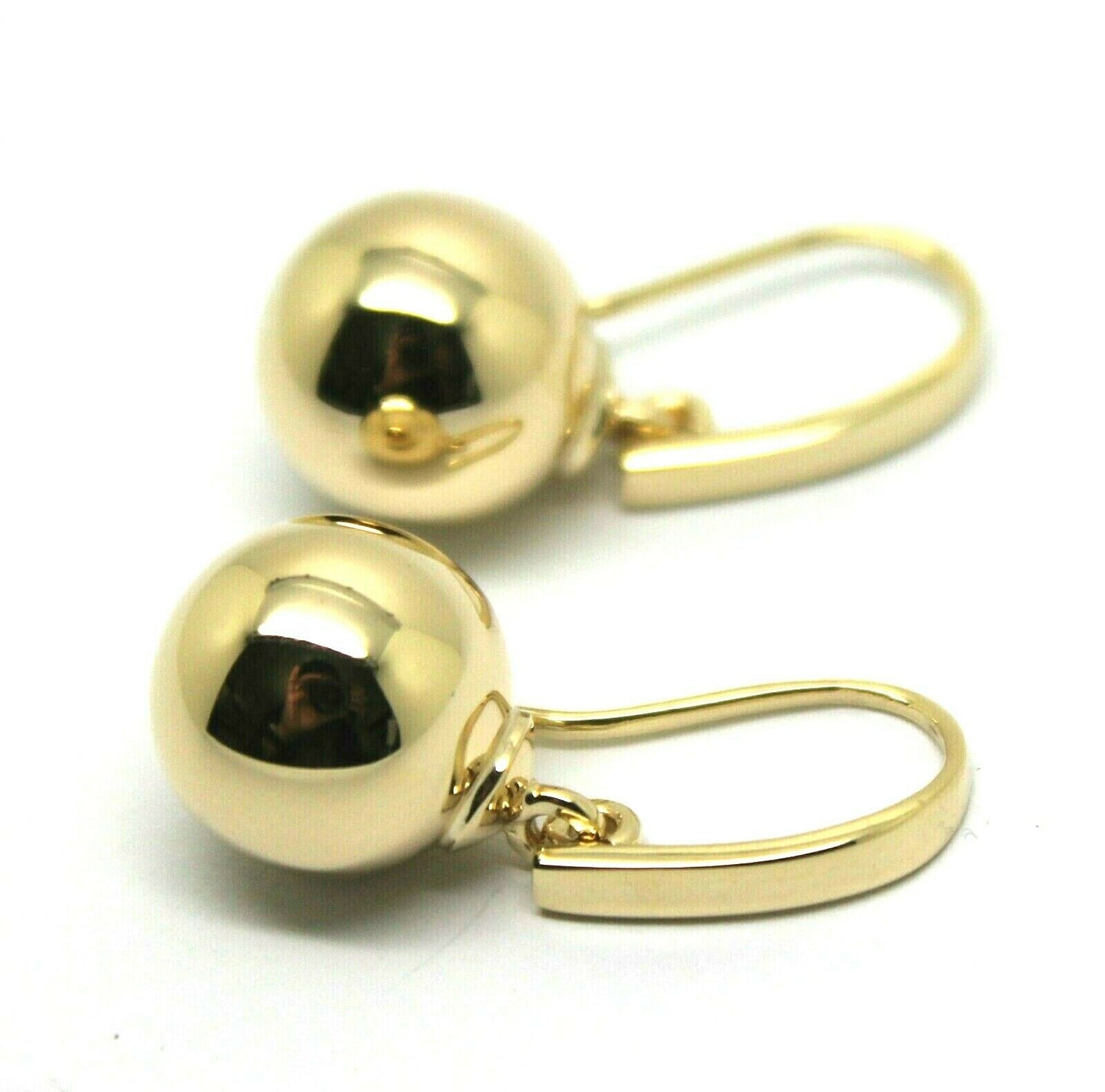 Kaedesigns, 9ct Yellow Or White Or Rose Gold 12mm Hook Euro Ball Drop Earrings