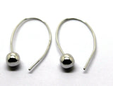 Genuine New Large Hooks 9ct Yellow, Rose or White Gold 6mm Euro Ball Drop Earrings