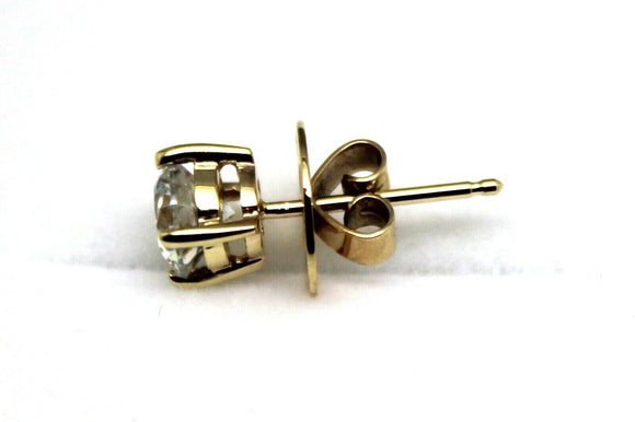 One earring Only 9k 9ct Yellow Gold Claw-set Round 5.5mm Stud Earring