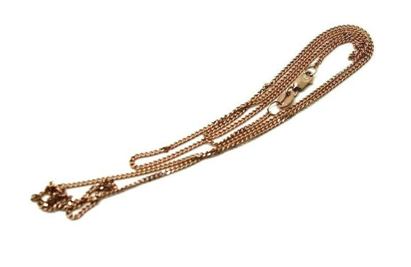 Genuine 9ct Rose Gold Kerb Curb Chain Necklace 50cm 2.73grams