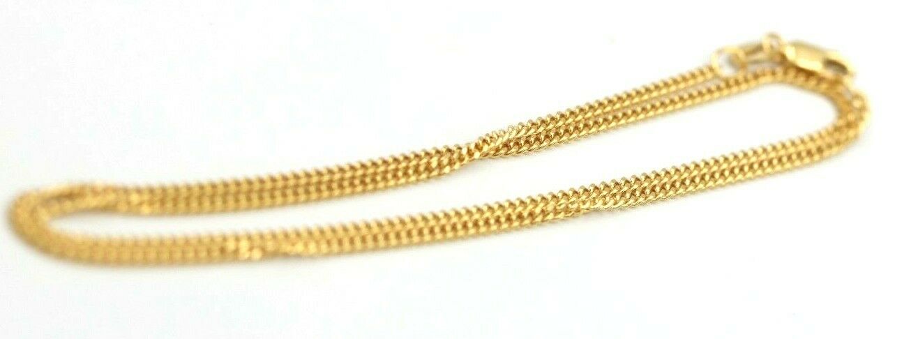 Genuine 9ct Yellow or Rose Gold Curb Kerb Necklace / Chain 4.4grams 50cm
