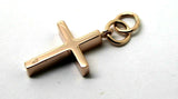 Kaedesigns,Genuine Solid Thin 18ct 750 Yellow, Rose or White Gold Plain Cross Pendant Double Bail