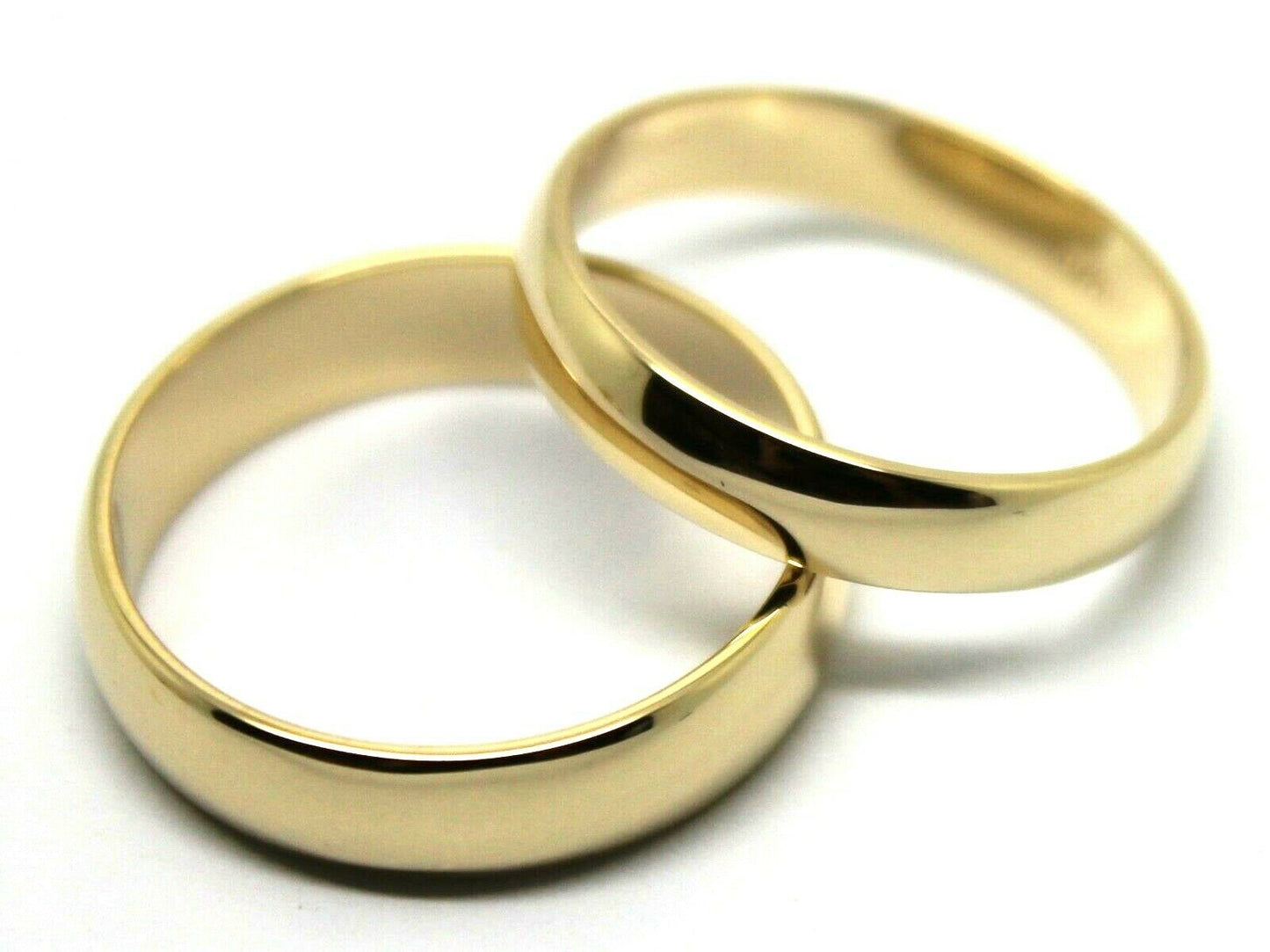 Genuine Custom Made His & Hers Solid 9ct 9K Yellow Gold Wedding Bands Couple Rings