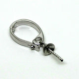 Sterling Silver Plain Enhancer Bail Clasp size with pearl cup 13mm