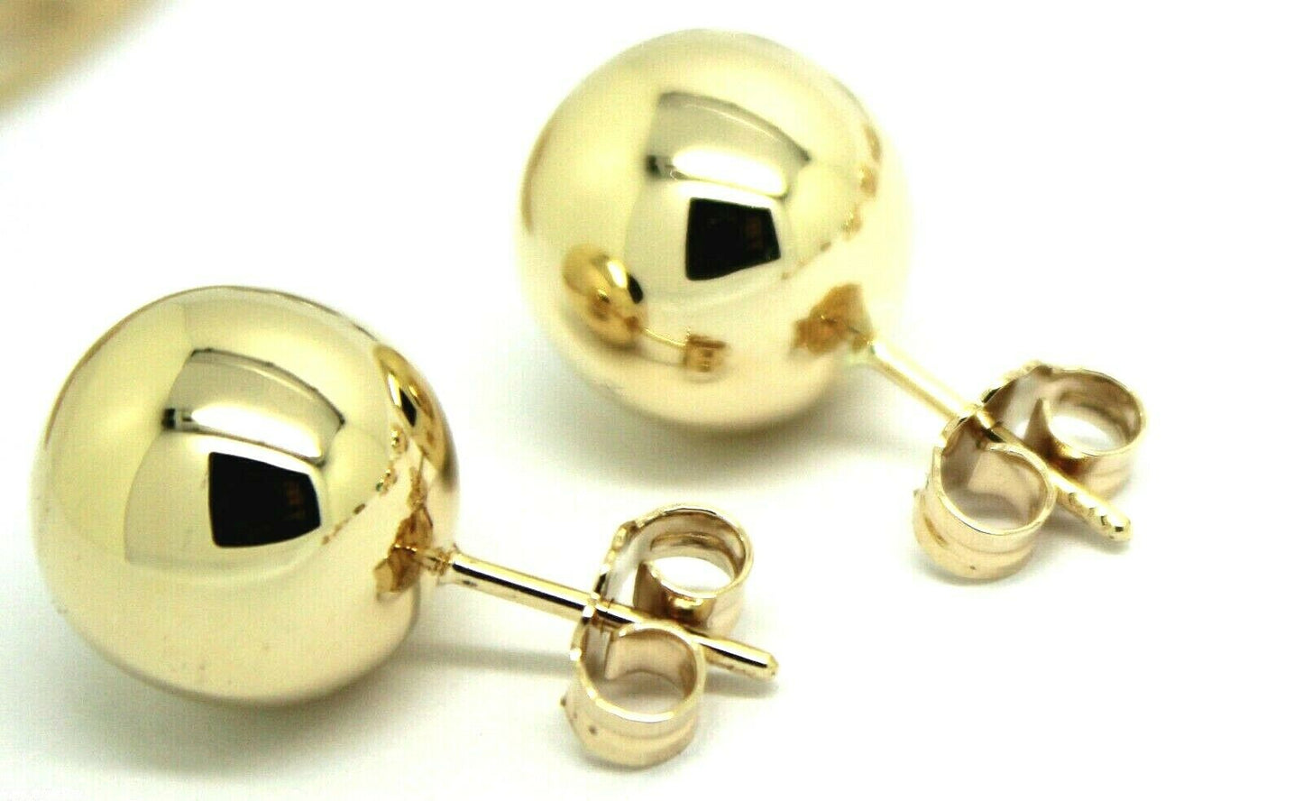 Kaedesigns, New Genuine 9ct 9K Solid Yellow, Rose or White Gold 12mm Stud Ball Earrings