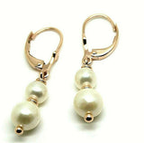 Genuine New 9ct 9kt Rose Gold 6mm & 8mm White Pearl Continental Clip Earrings