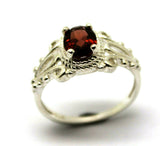 Size K 1/2 Sterling Silver Red Garnet Jan Birthstone Filigree Ring