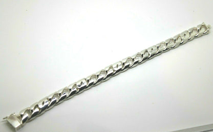 Heavy Fine Silver 999 Kerb Curb Bracelet 21cm 78.03Grams*Free Express Post In Oz