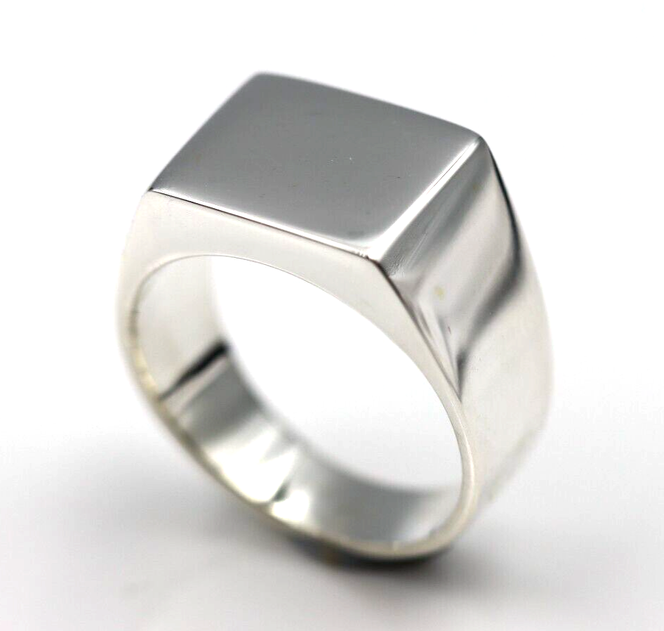 Kaedesigns Genuine Heavy Solid Sterling Silver 925 Rectangular Men Signet Ring In your ring size