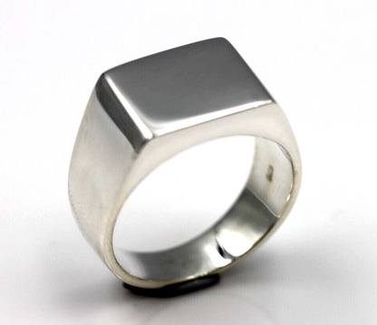 Kaedesigns Genuine Heavy Solid Sterling Silver 925 Rectangular Men Signet Ring In your ring size