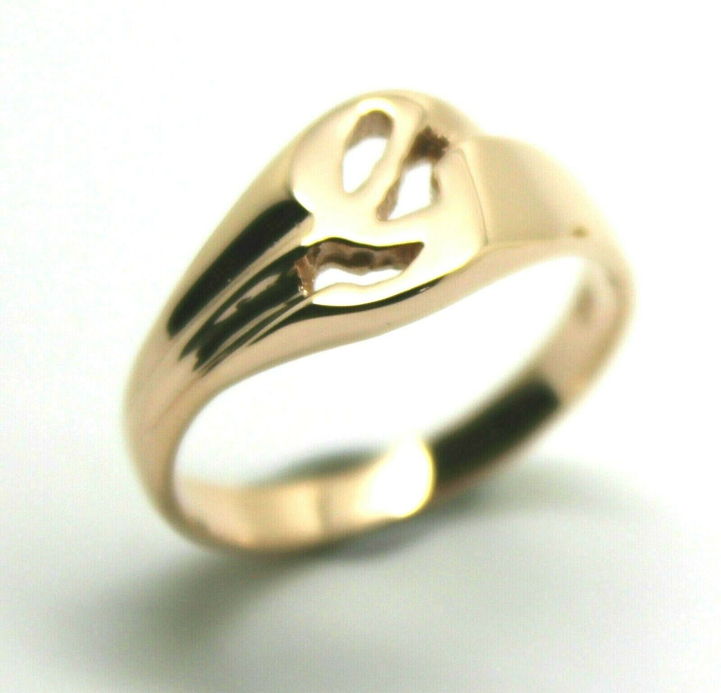 Genuine 9ct 9K Solid Yellow Or Rose Or White Gold 375 Large Initial Ring G