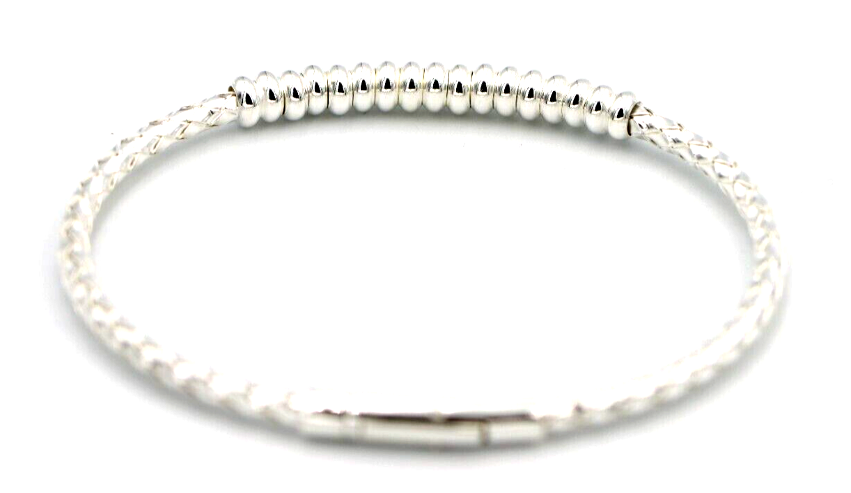 Genuine New Sterling Silver 925 Fancy Braided Bracelet / Bangle