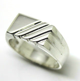 Genuine Sterling Silver 925 Mens Rectangular Signet Ring
