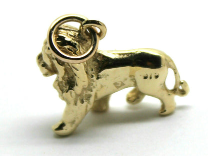 Kaedesigns, Heavy 3D 9ct Yellow Or Rose Or White Gold Lion Charm Or Pendant