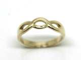 Genuine 9ct Yellow or Rose or White Gold or Sterling Silver Infinity Love Ring