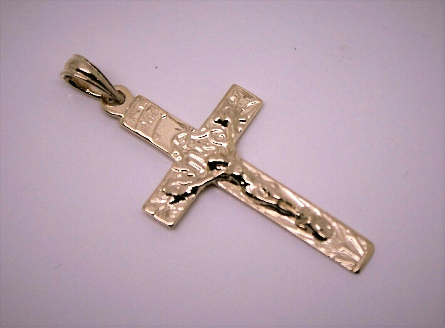 Genuine 9ct 9k Rose Or Yellow Or White Gold Crucifix Cross Pendant