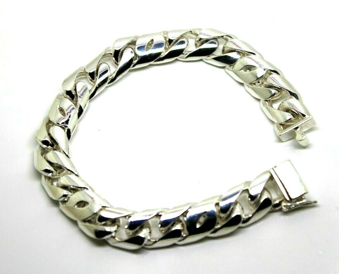 Heavy Fine Silver 999 Kerb Curb Bracelet 21cm 78.03Grams*Free Express Post In Oz