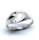Genuine, Solid 9ct 9k Yellow Or Rose Or White Gold 375 Large Initial Ring D