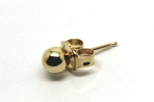 Genuine 9ct 9kt Yellow Gold One Earring 5mm Stud Ball Earring