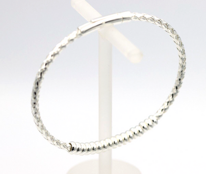 Genuine New Sterling Silver 925 Fancy Braided Bracelet / Bangle