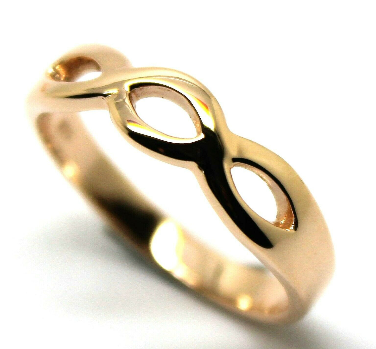 Genuine 9ct Yellow or Rose or White Gold or Sterling Silver Infinity Love Ring