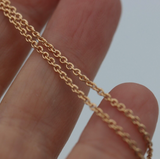 Genuine Sterling Silver Rose Gold Triple Plated Cable Chain Necklace