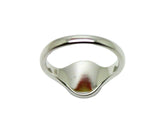 Kaedesigns New Genuine Solid New 9ct White Gold Round Signet Ring