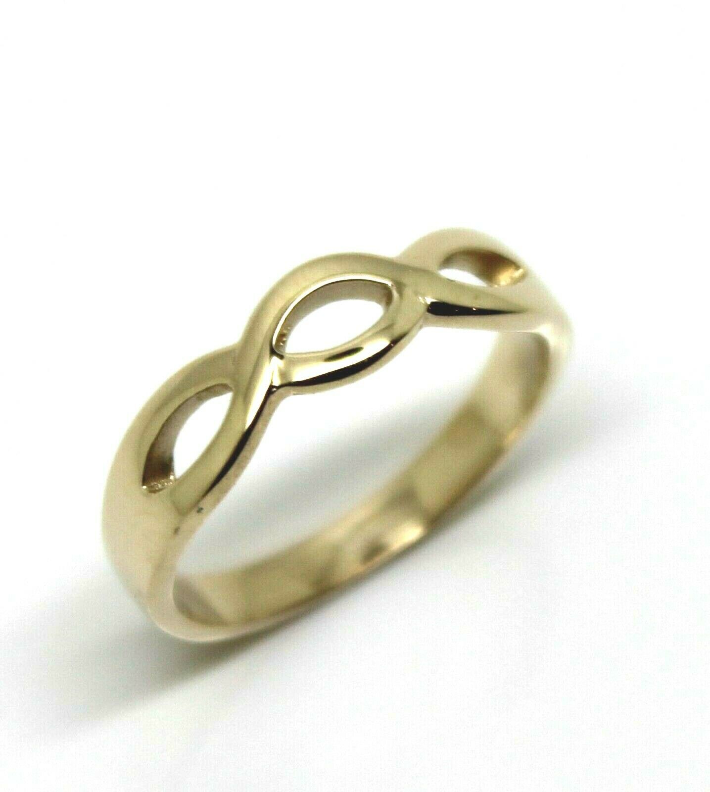 Genuine 9ct Yellow or Rose or White Gold or Sterling Silver Infinity Love Ring