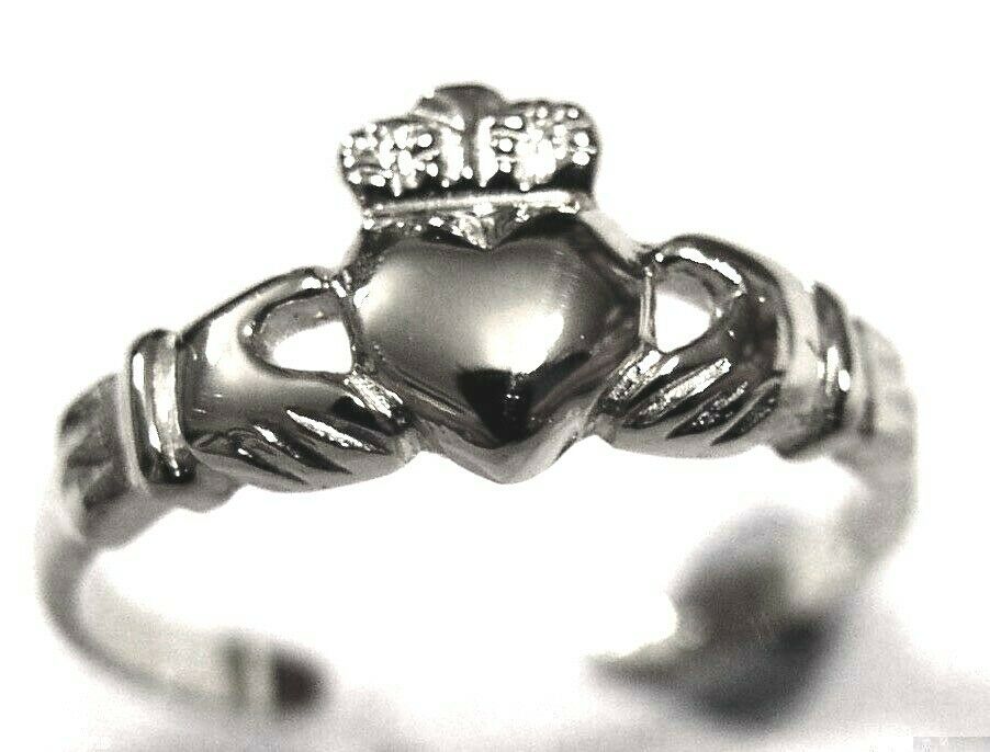 Solid Sterling Silver 925 Irish Claddagh Toe Ring