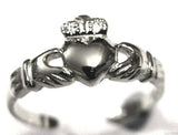 Solid Sterling Silver Irish Claddagh Toe Ring *Free Post In Oz
