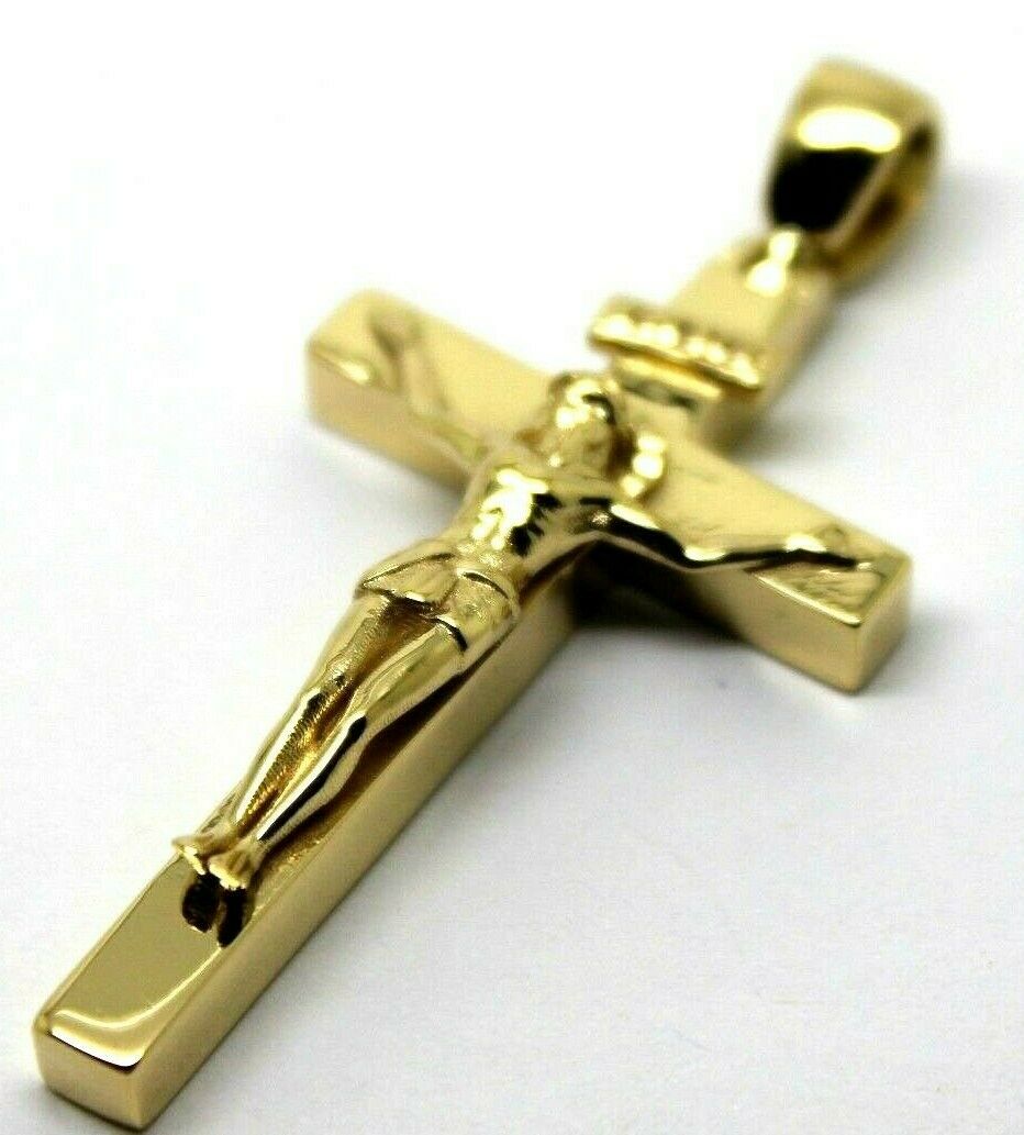 Kaedesigns New Genuine 18ct Yellow, Rose or White Gold Solid Heavy Crucifix Cross Pendant