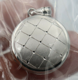 Genuine Sterling Silver Crisscross Locket Pendant With 2 Photos