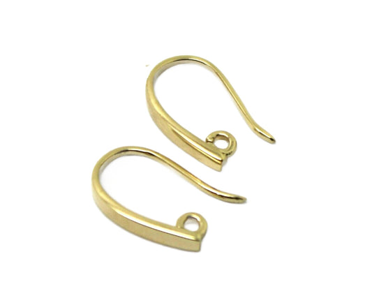 Kaedesigns New 18ct Yellow, Rose or White Gold Thick Clip Hooks To Make You Own Earrings!