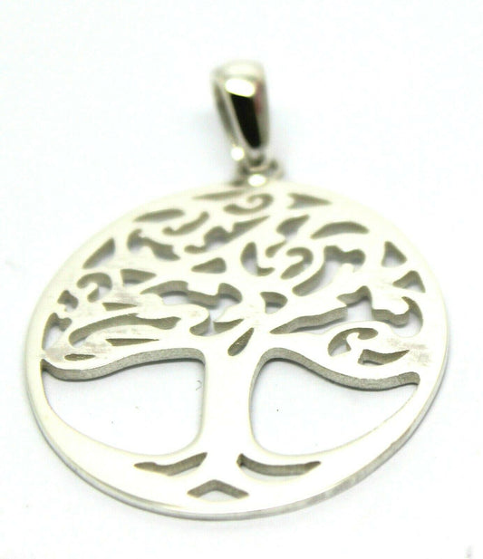 Genuine Heavy Solid Sterling Silver 925 Tree Of Life Large Oval Pendant