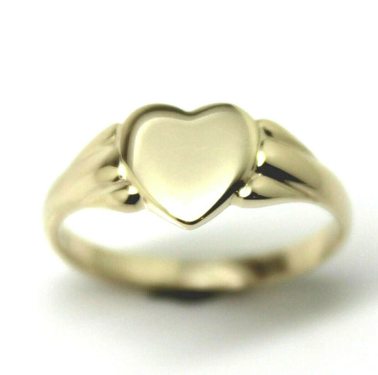 Kaedesigns, New Genuine New Solid 9ct Yellow, Rose or White Gold Heart Signet Ring Size S