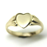 Kaedesigns, New Genuine New Solid 9ct Yellow, Rose or White Gold Heart Signet Ring Size S
